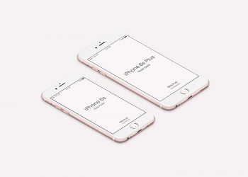 Clean iPhone 6s/6s Plus Rose Gold Mockups