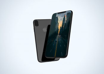 Floating iPhone X Mockup