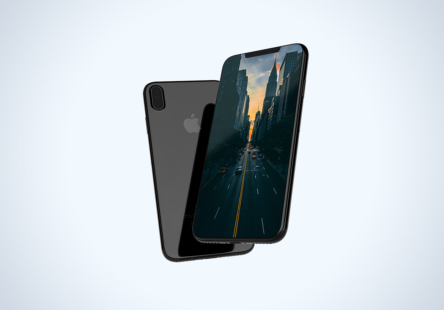 Floating iPhone X Mockup