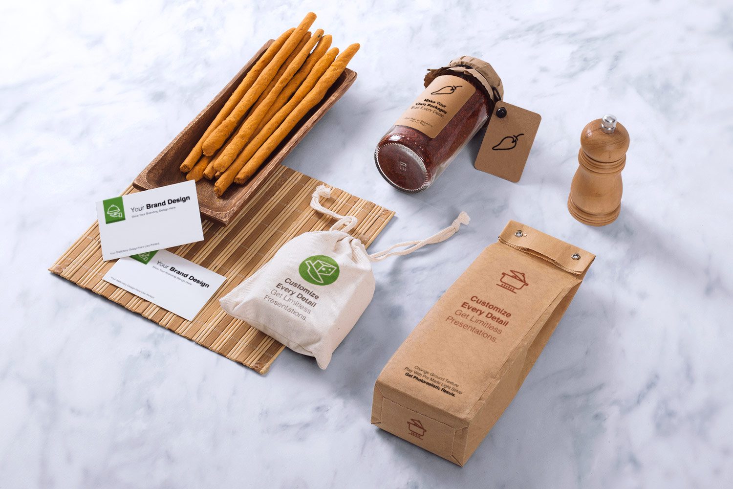 Food Packaging & Branding Mockups