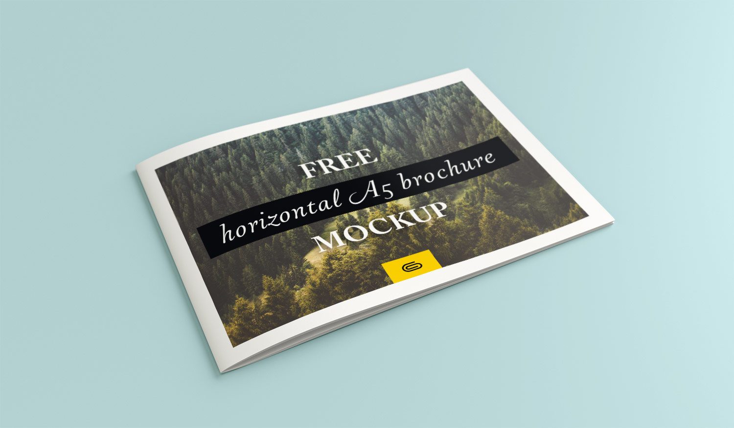 Free Bi-Fold Landscape A5 Brochure Mockup