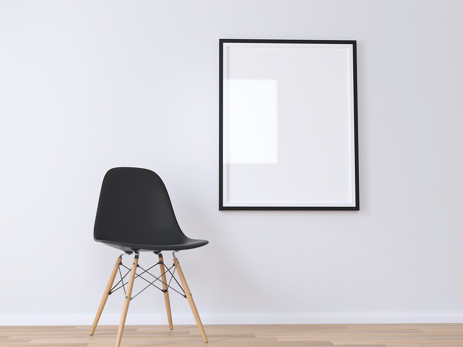 Free Realistic Poster Mockup 3D Render