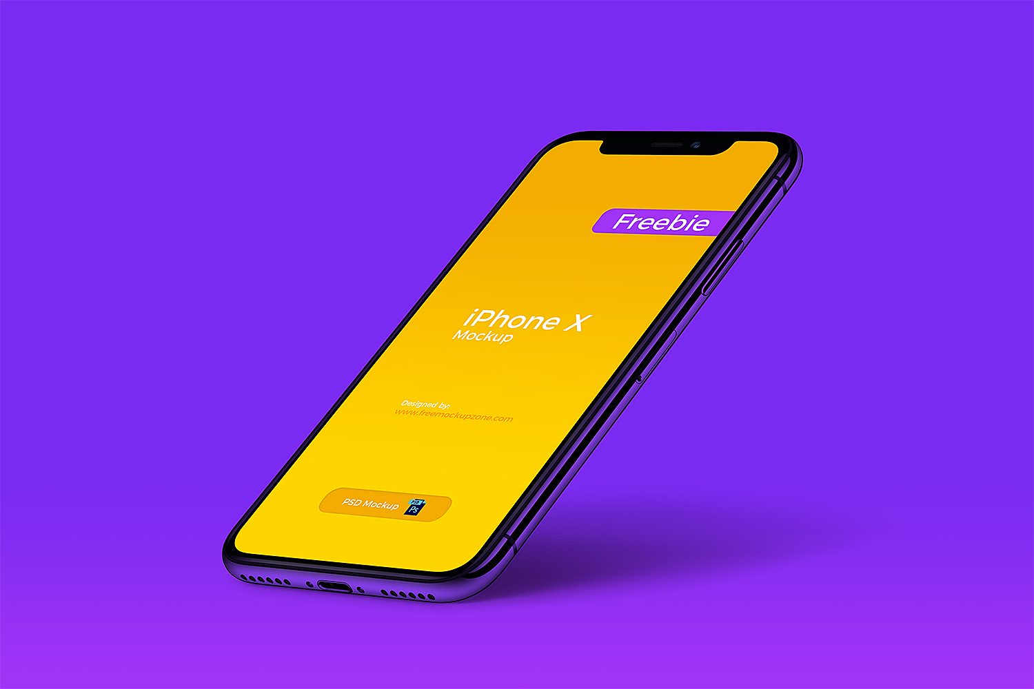 Free iPhone X Perspective Mockup