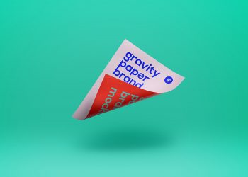 Gravity Paper Mockup PSD