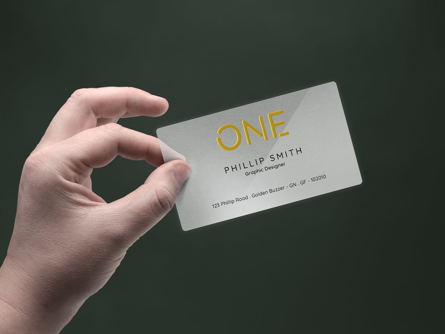 Hand Holding Business Card Mockup PSD