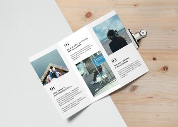 Tri-Fold Brochure Mockup US A4