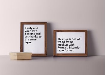 Wood Frame Mockup PSD