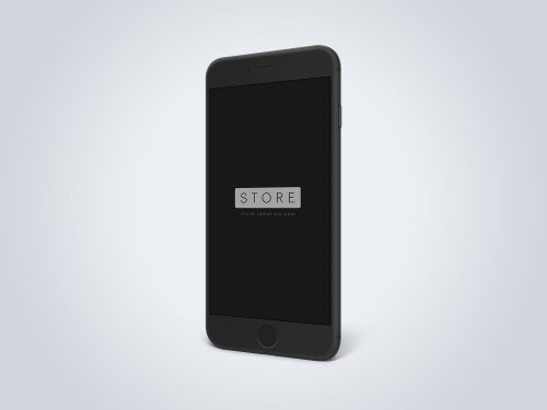 iPhone 8 Clay Black Free Mockup