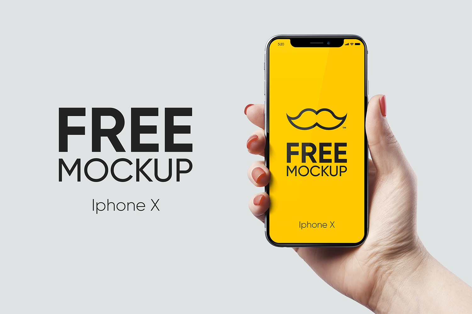 Download iPhone X in Hand Mockup - Best Free Mockups