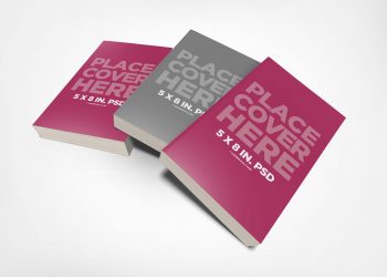 Messy Book Stack Mockup