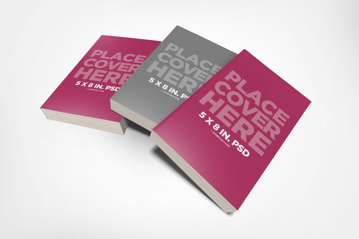 Messy Book Stack Mockup