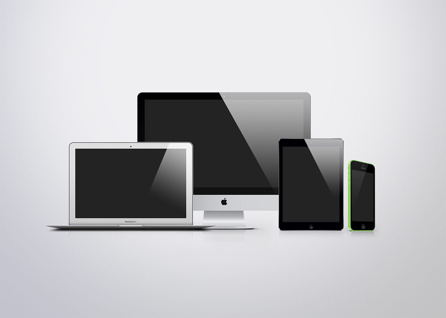 Apple Devices Responsive Screen Mockups