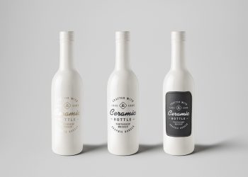 Ceramic Bottles Free PSD Mockup