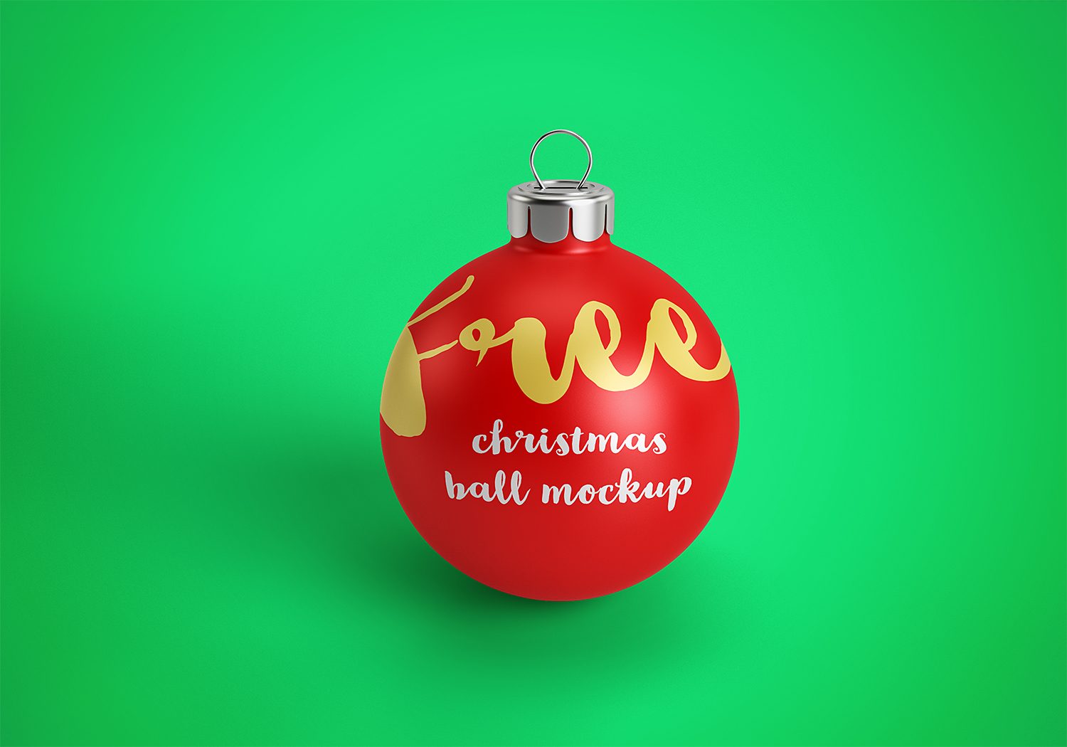 Christmas Ball (Bauble) Ornament Mockup