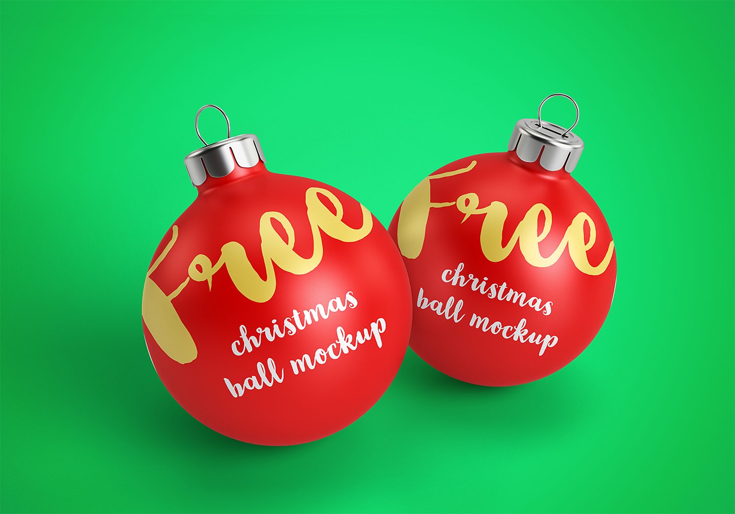 Christmas Ball (Bauble) Ornament Mockup