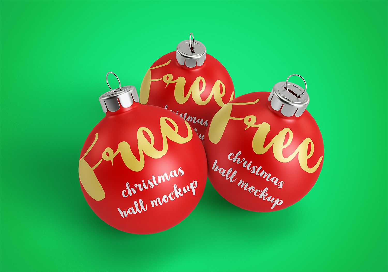 Christmas Ball (Bauble) Ornament Mockup