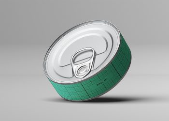 Flat Tin Can Mockups PSD