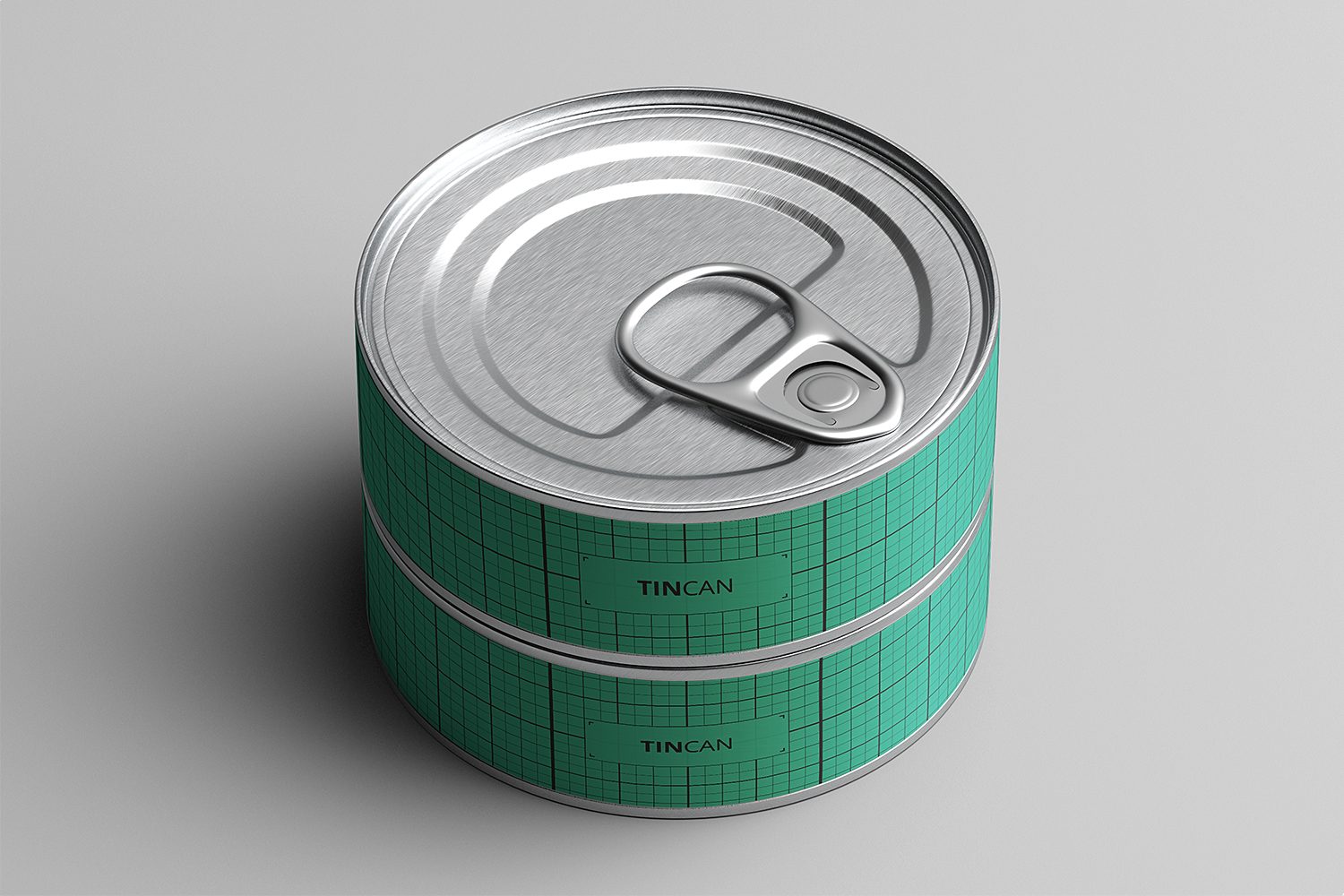 Flat Tin Can Mockups PSD