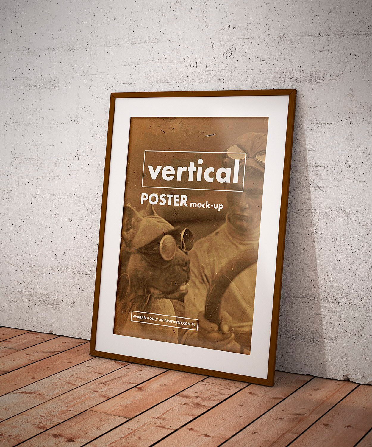 Free Vintage Posters Frame Mockup