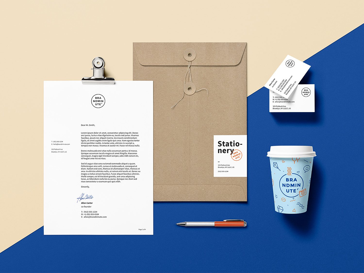 Premium Brand Identity Stationery Mockup