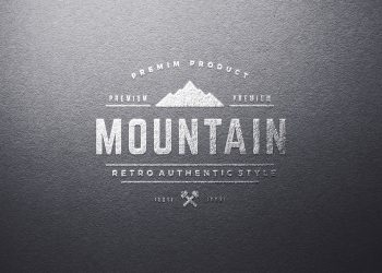 Silver Foil Logo Mock-Up Template