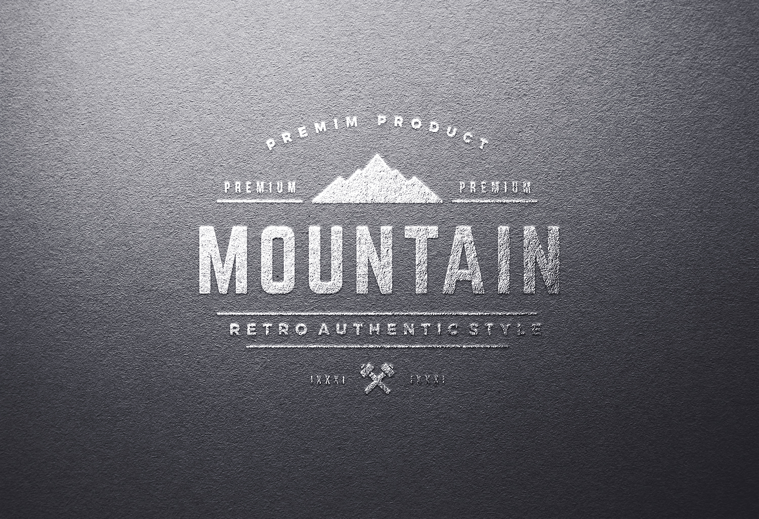 Silver Foil Logo Mock-Up Template