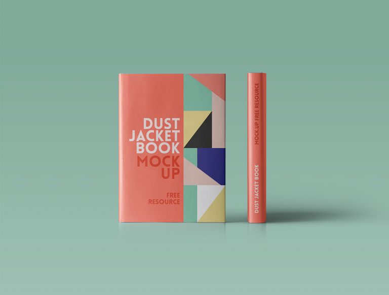 Standing Hardcover Book Mockup Dust Jacket | Free Mockup World
