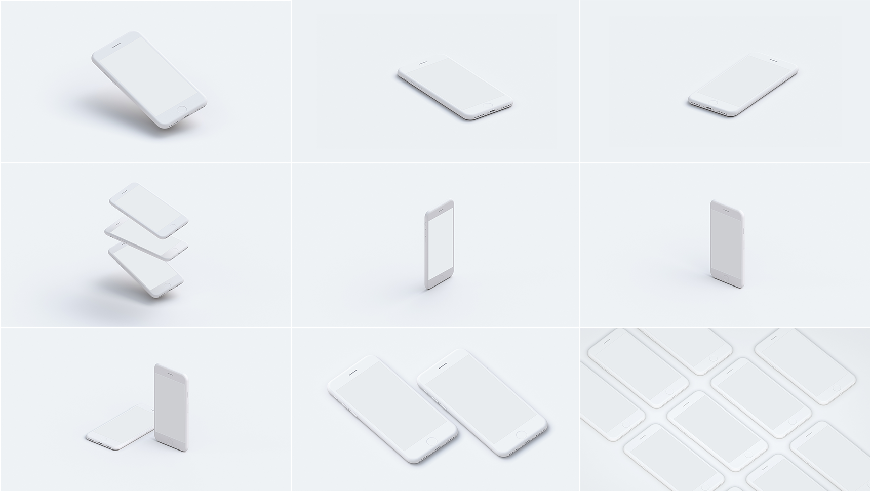 9 Free PSD Hi-Res iPhone Mockups