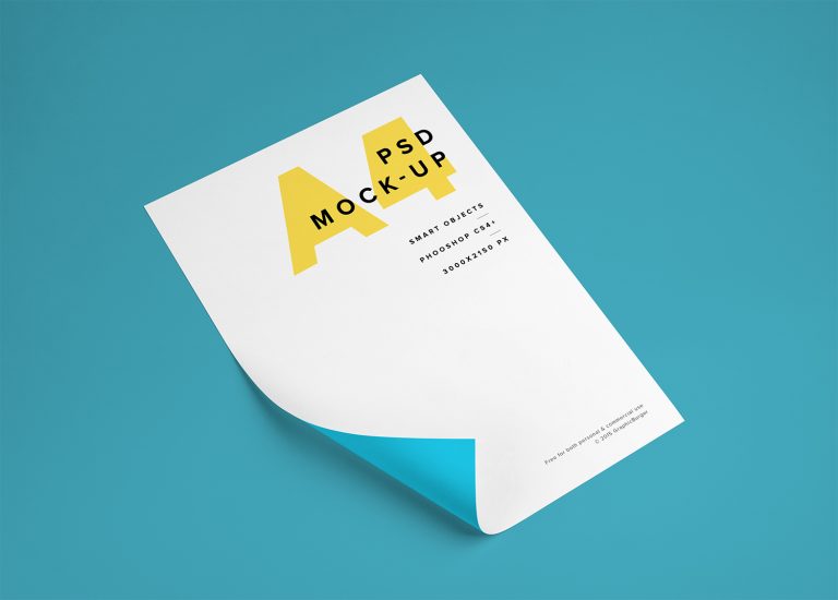 A4 Paper PSD Mockup - Best Free Mockups