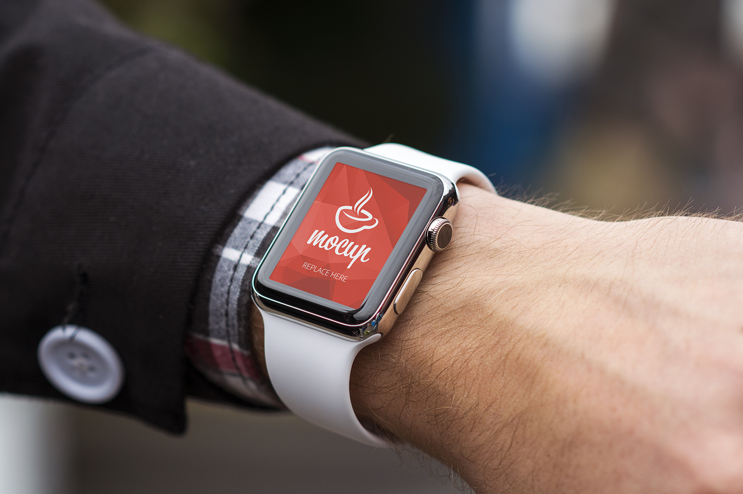 Apple Watch on Wrist Mockup
