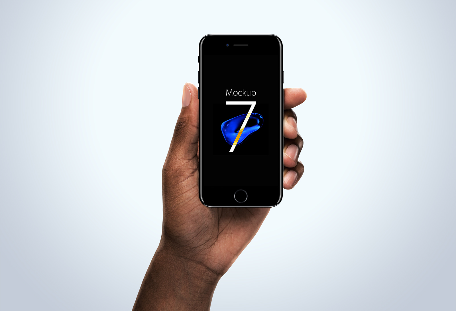 Download Black iPhone 7 in Hand Mockup - Best Free Mockups