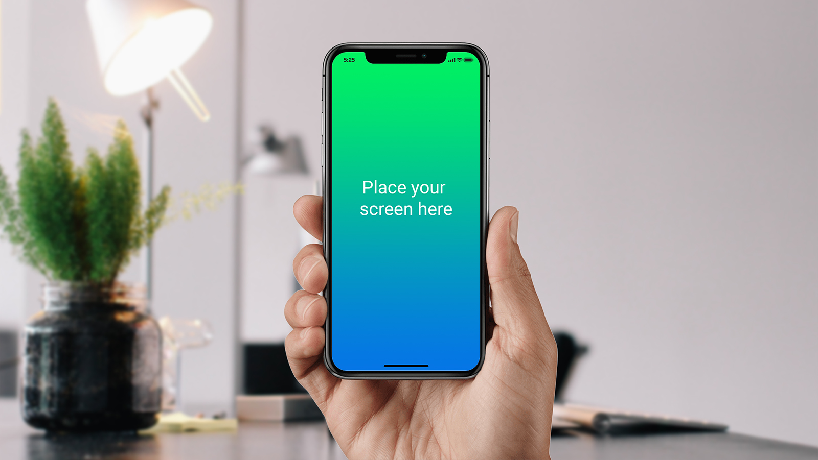 Download Black iPhone X in Male Hand Mockup - Best Free Mockups