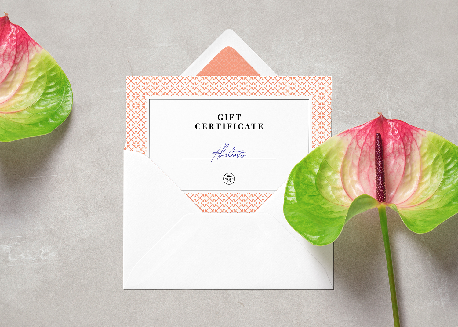 Card & Envelope PSD Mockup