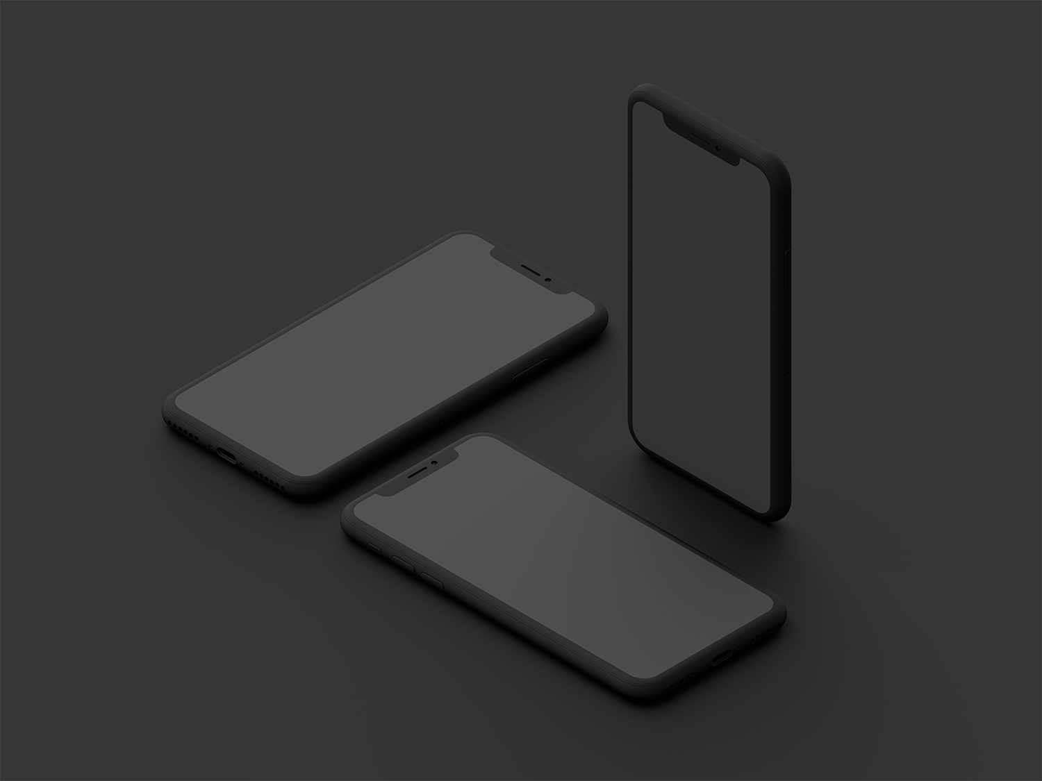 Clay Style iPhone X Mockups
