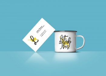 Free Business Card & Coffee Cup Mockup