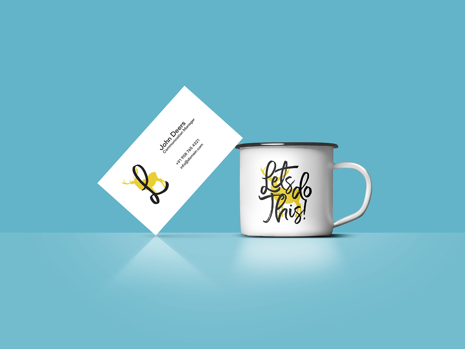 Free Business Card & Coffee Cup Mockup