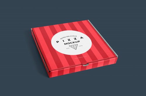 Free Delicious Pizza Box Mockup