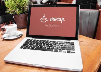 Free MacBook Pro Mockup Restaurant