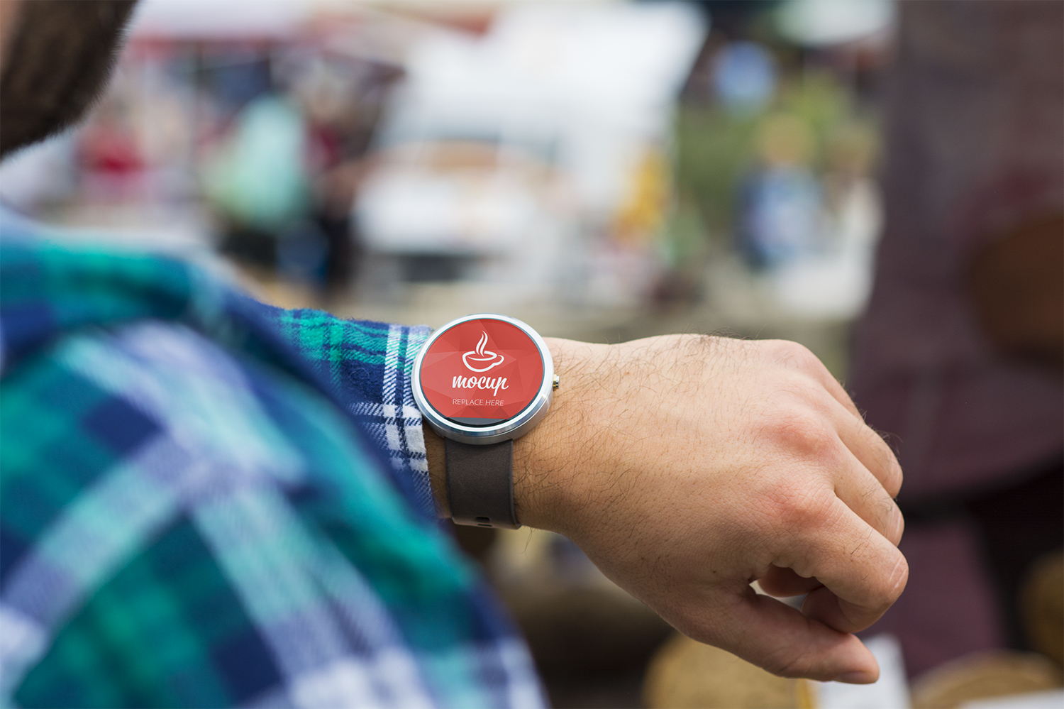 Free Moto 360 PSD Mockup