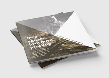 Free PSD Square Brochure Mockup