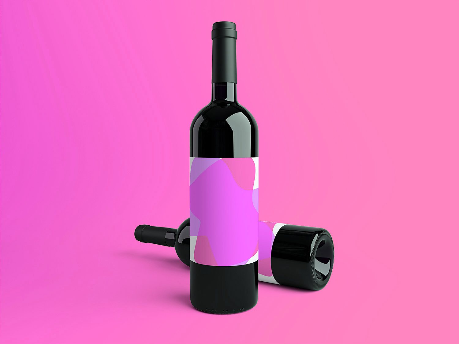 Free Psd Wine Bottle In Wooden Box Mockup