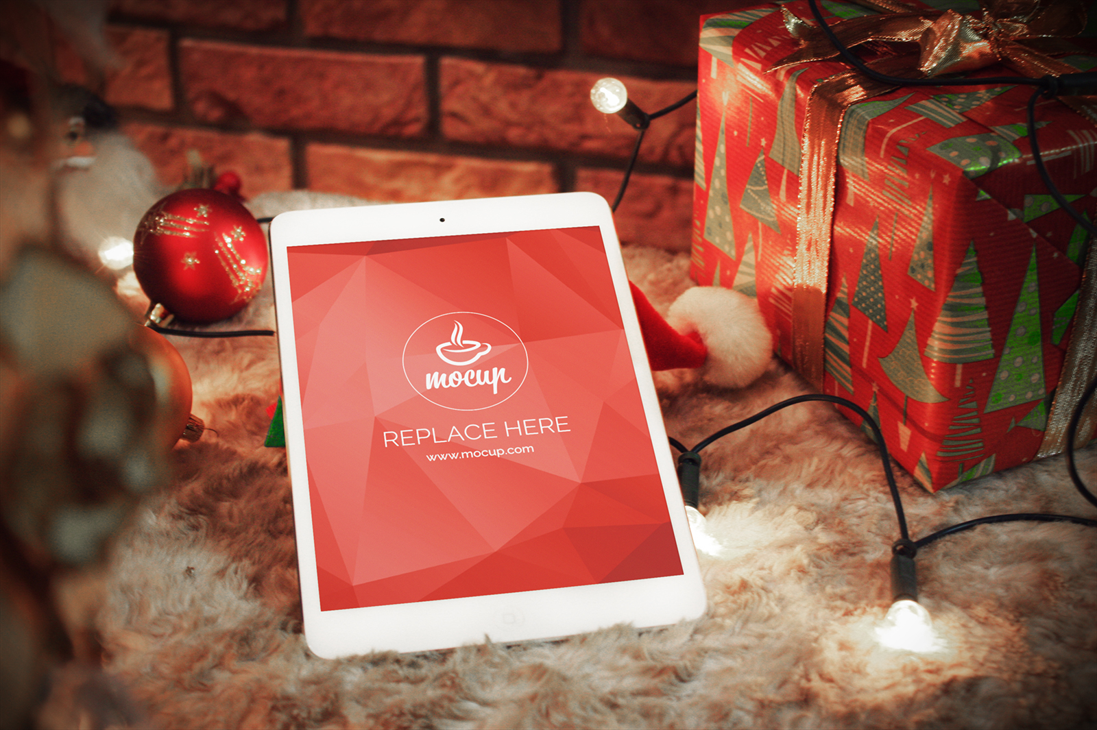 Free iPad Mockup Xmas