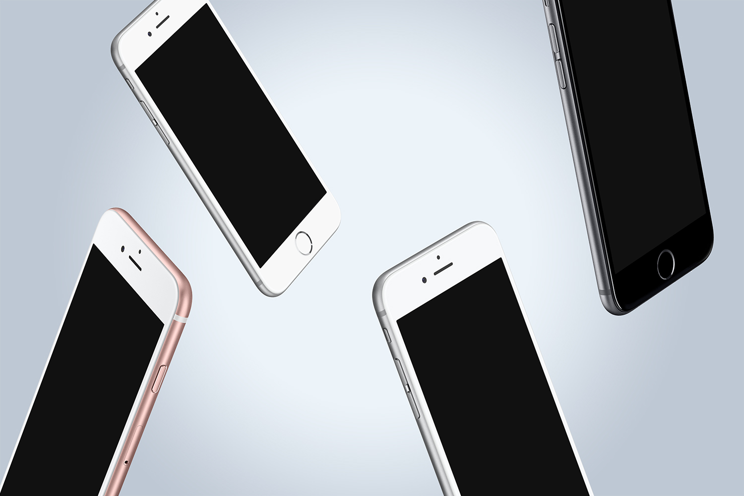 Free iPhone 6 Floating Mockups PSD