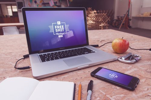 Huge MacBook and iPhone Mockup Bundle