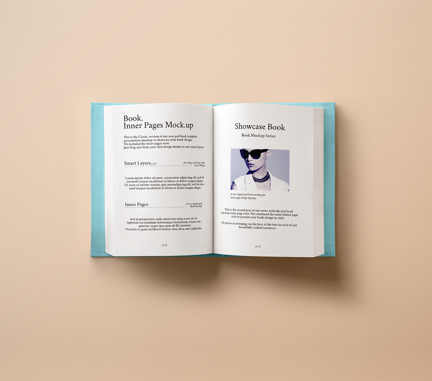 Open Hardcover Book Mockup