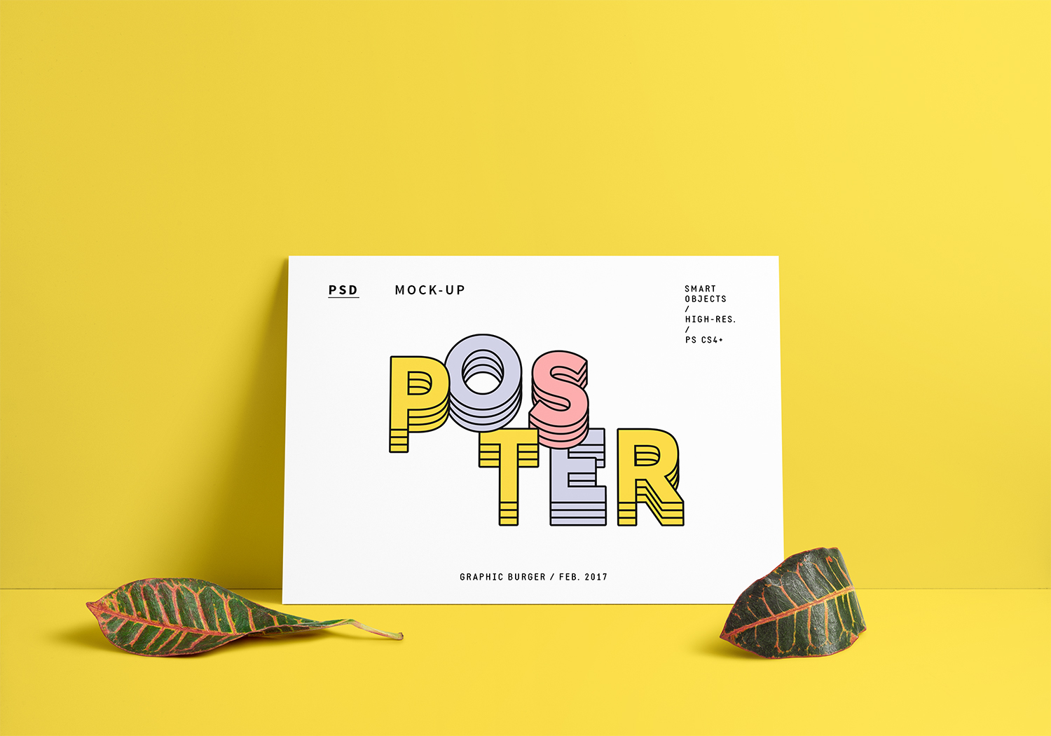 Download Poster Mockup PSD (Portrait & Landscape) - Best Free Mockups