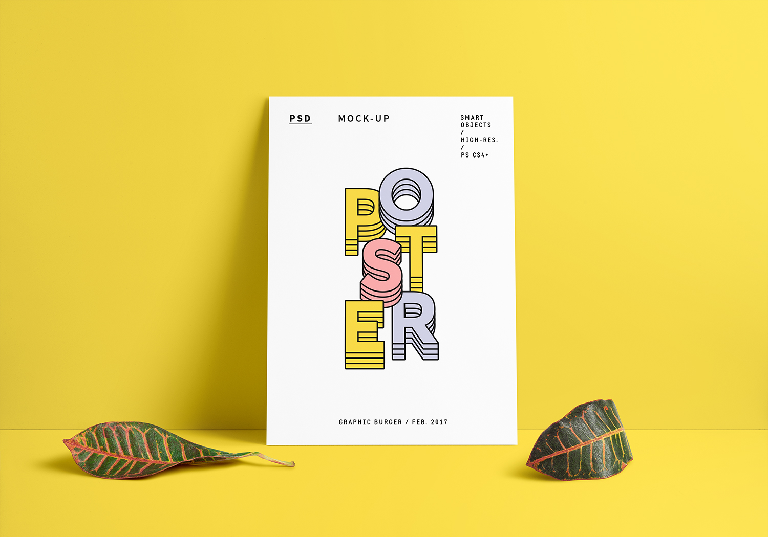 Poster Mockup PSD (Portrait & Landscape)