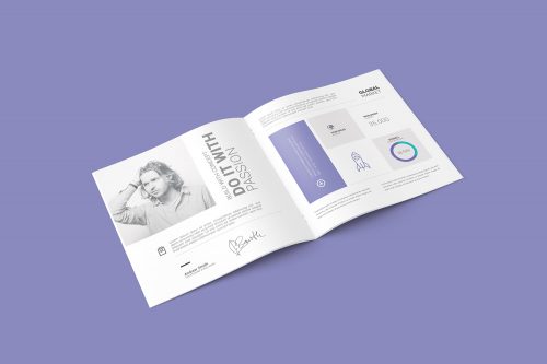 Square Brochure Mockup PSD