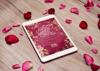 Free iPad Mini Mockup Valentine