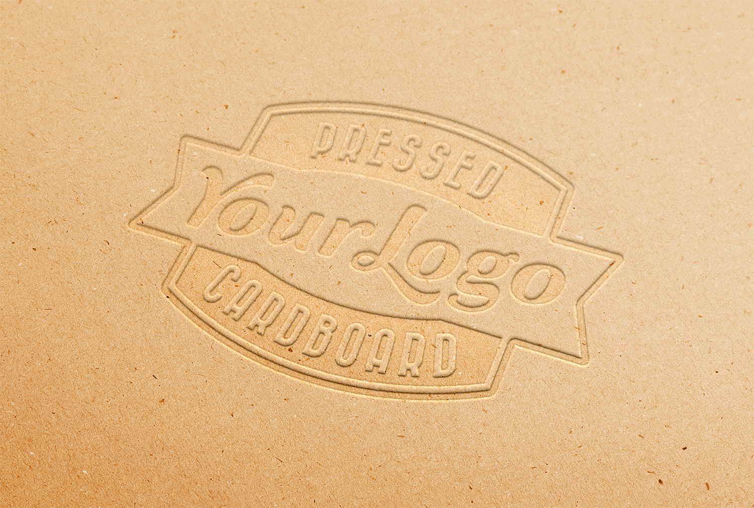 Pressed Logo Cardboard Mockup